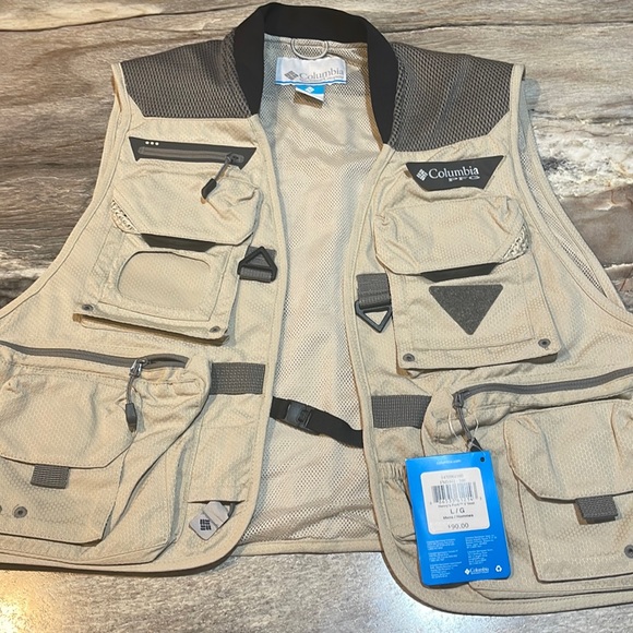 Gilet De Pêche Columbia PFG Henry's Fork – Homme XL, Sauge, Neuf Avec étiquette